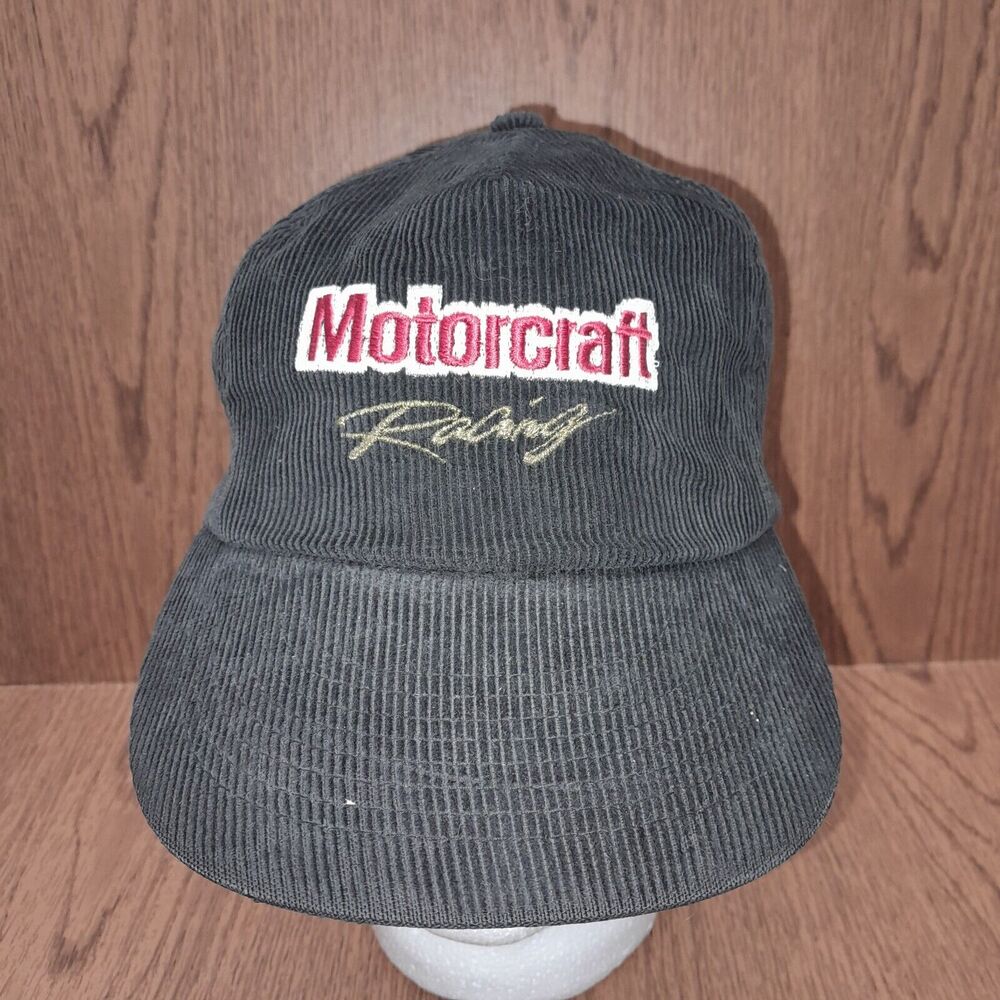 Vintage Motorcraft Racing Hat Adjustable Corduroy